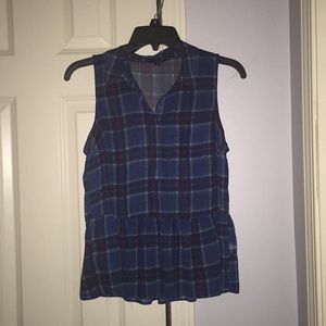 AEO POP OVER PEPLUM TOP